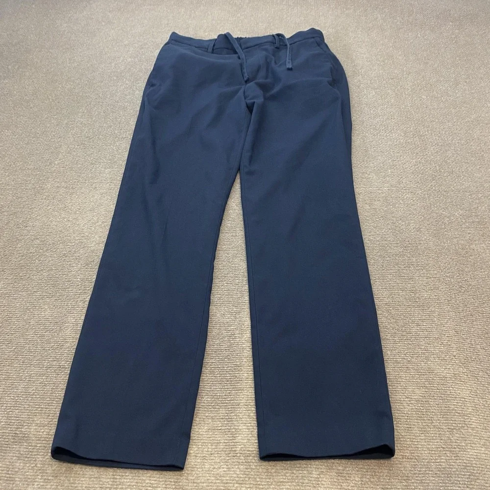 Banana‎ Republic Pants Mens 32R Navy Slim Fit Drawstring Waist Elastic Back